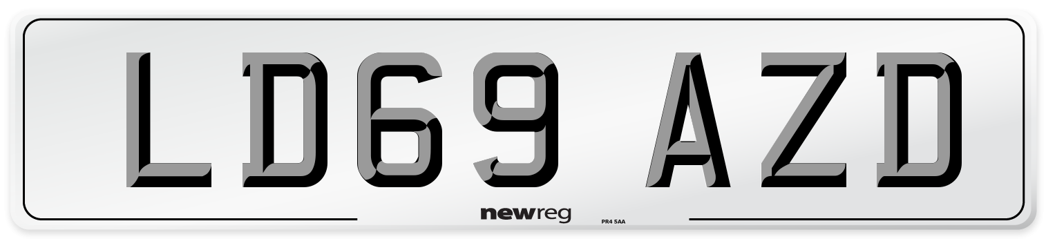 LD69 AZD Number Plate from New Reg